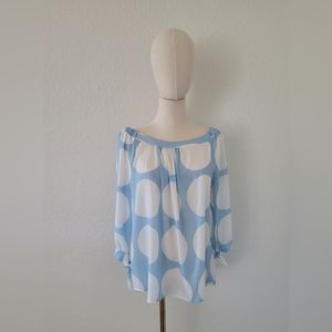 Polka Dots off-the shoulder blouse. Size M